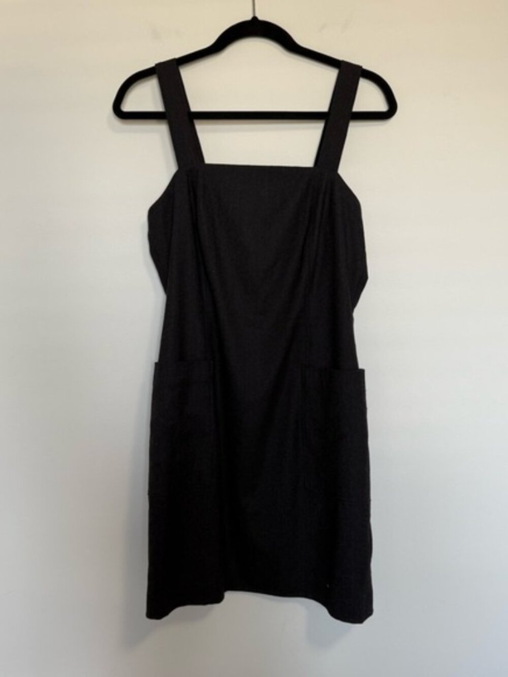 Club Monaco Wool Utility Pinafore Dress Dark Gray 2 Womens